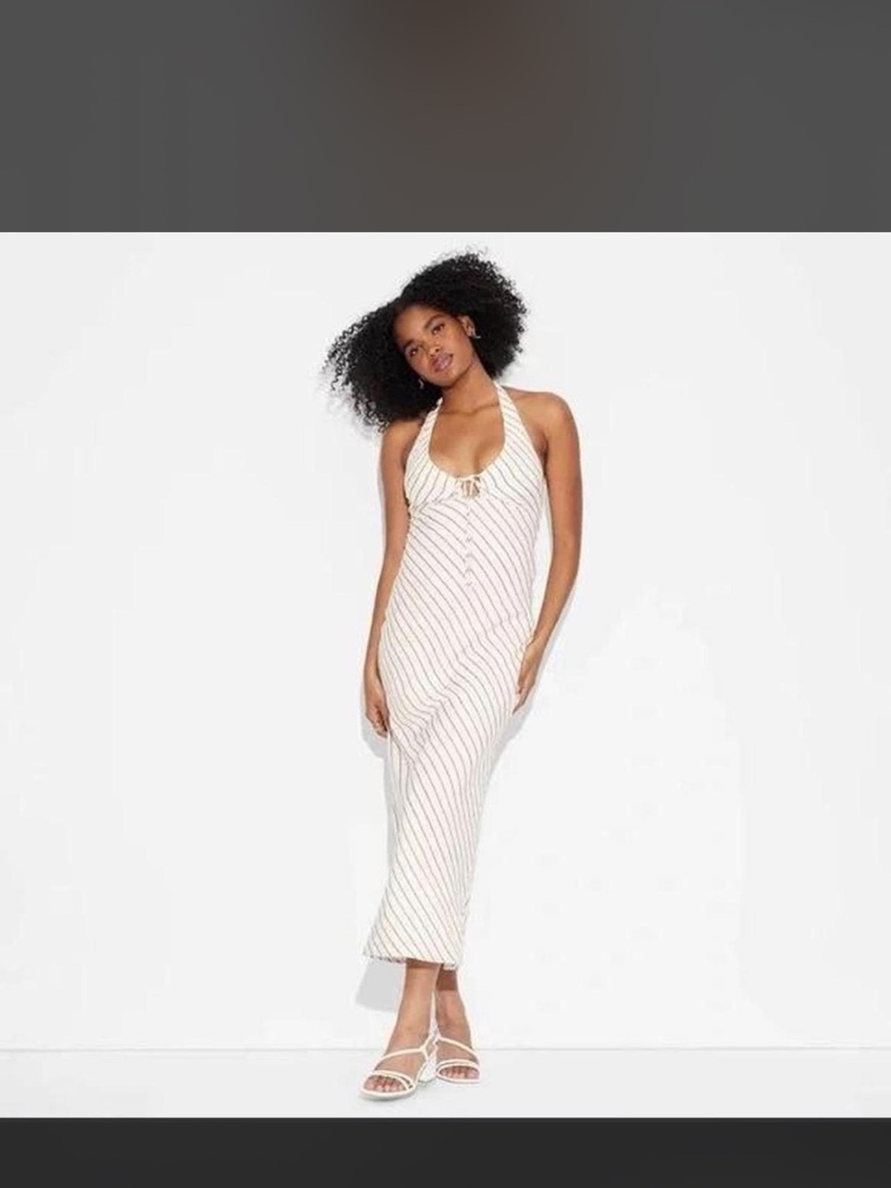 Women’s Cream Halter Maxi Dress - Target